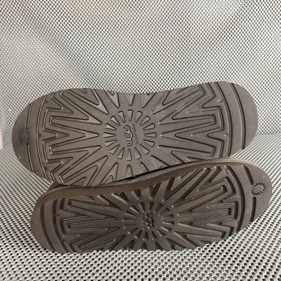 UGG Classic Cardy II Knit Sweater Boot Womens Size 8 Brown Sheepskin Lining - Picture 10 of 12